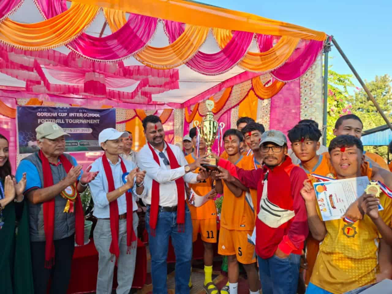 छात्रा तर्फ गोरखा तुलसिपुर र छात्र तर्फ गोरखा घोराहीले जित्यो दोश्रो गोरखा कप फुटबलको उपाधी