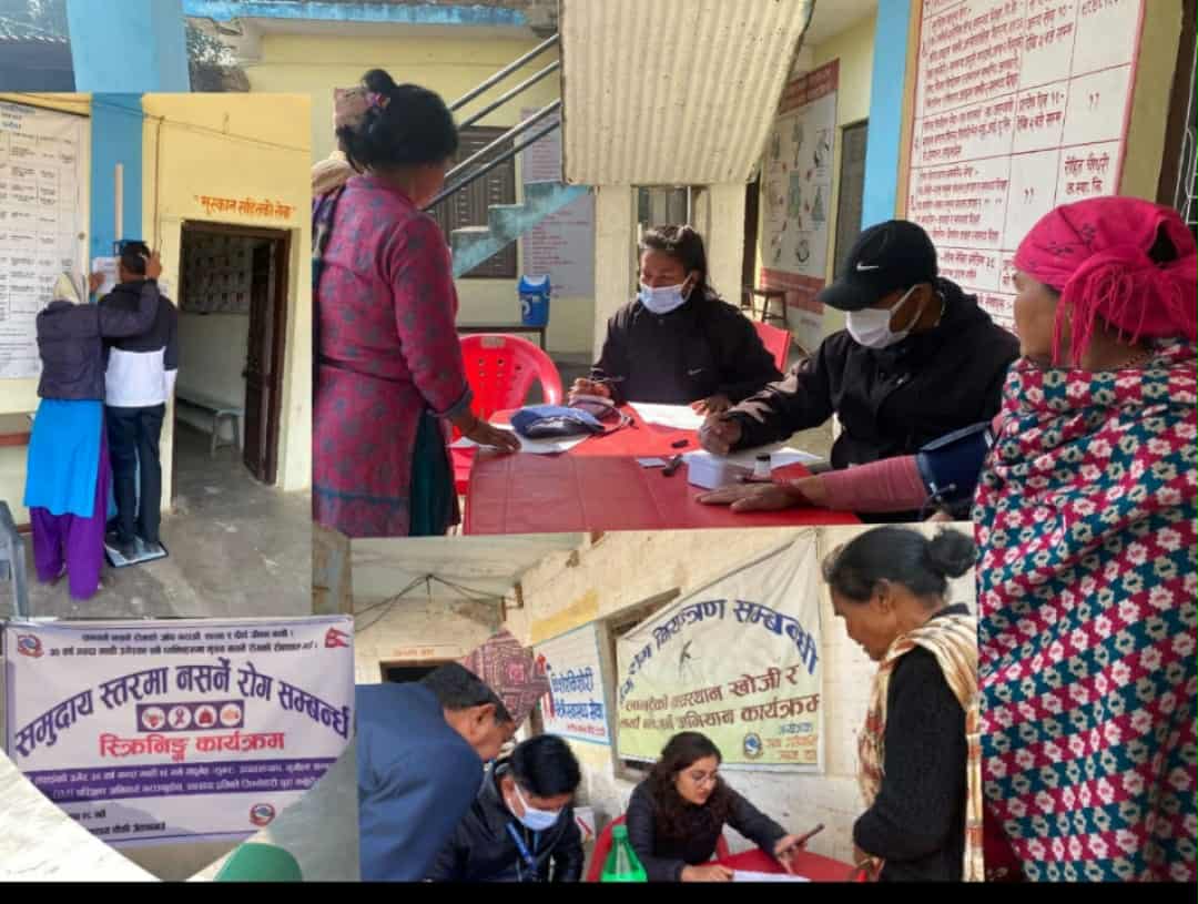 गढवामा समुदायस्तरमा नसर्ने रोग सम्बन्धी स्क्रिनिङ कार्यक्रम सुरु